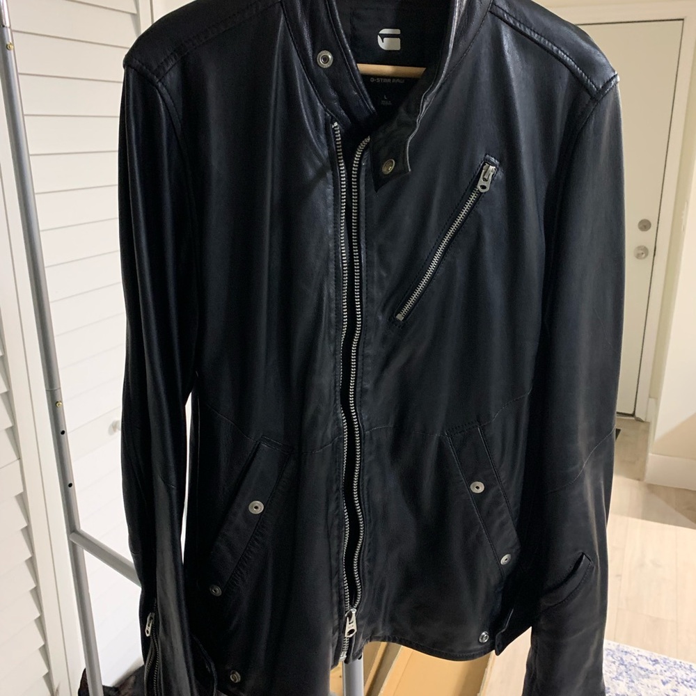 G-Star Black Lightweight Shirt Jacket Asymmetrical Design